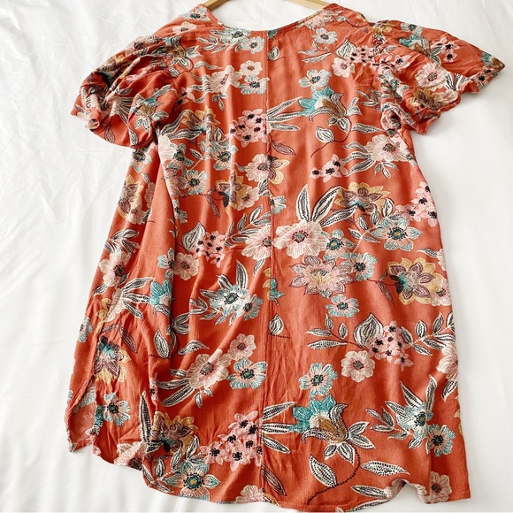 Boho Floral Short Sleeve Long Kimono Cardigan - Picture 7 of 10